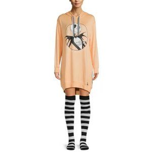 Nightmare Before Christmas Women's Hooded Sleepshirt and Socks, Size L